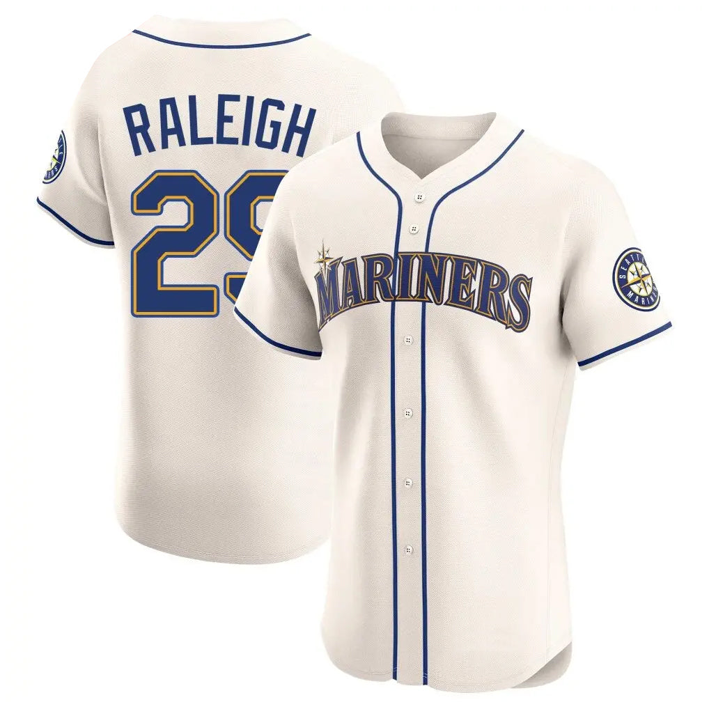Odoa S.Mariners #29 Cal Raleigh Player Cream Home Limited Elite Stitched Jerseys