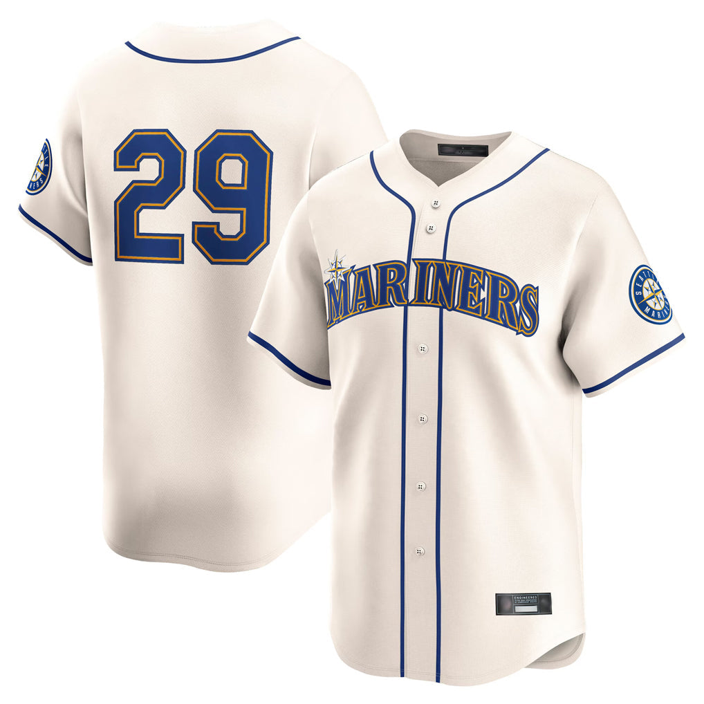 Odoa S.Mariners #29 Cal Raleigh Player Cream Home Limited Stitched Jerseys
