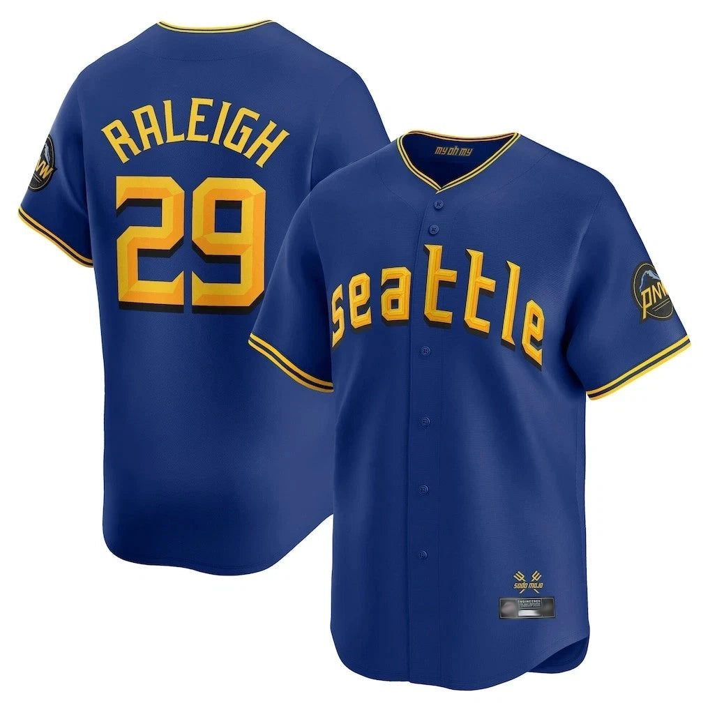 Odoa S.Mariners #29 Cal Raleigh Player Royal City Connect Home Limited Stitched Jerseys
