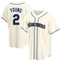 Odoa S.Mariners #2 Cole Young Player Cream Home Game Stitched Jerseys