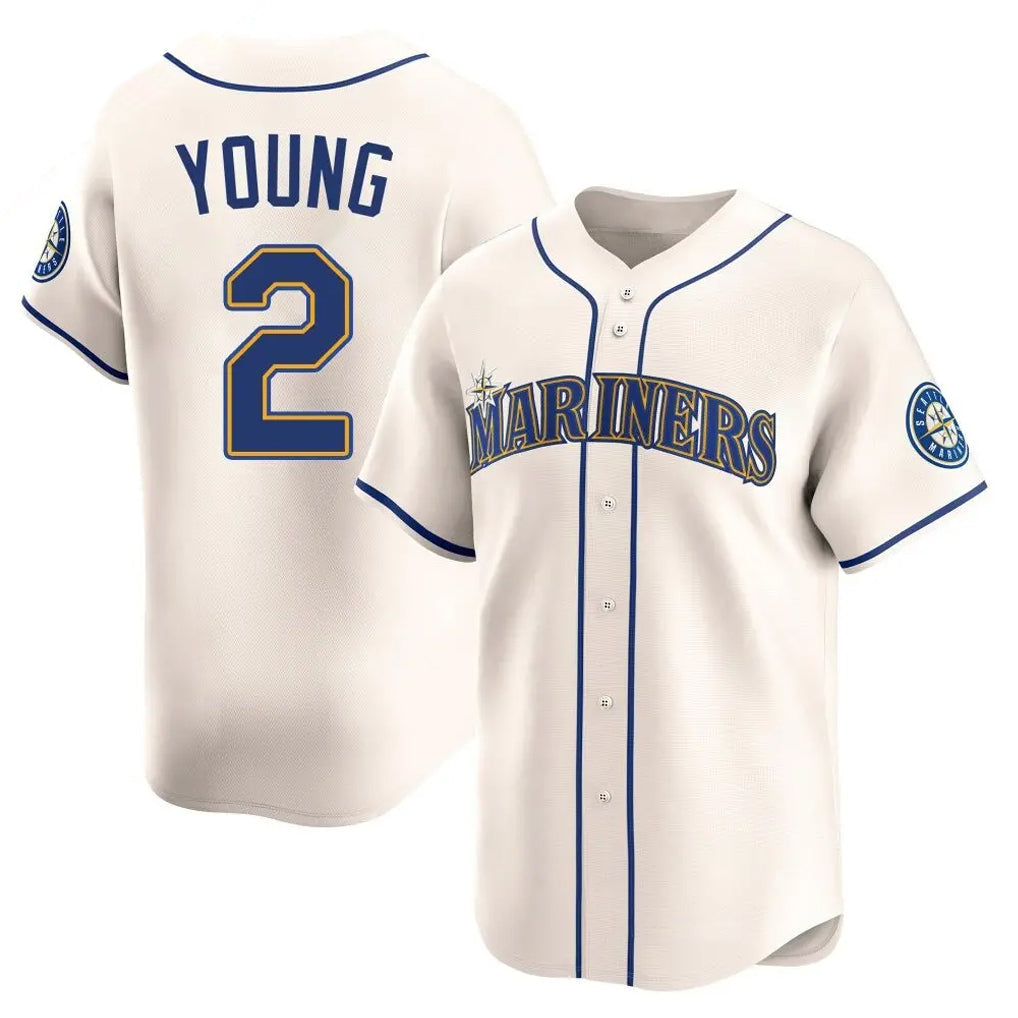Odoa S.Mariners #2 Cole Young Player Cream Home Limited Stitched Jerseys