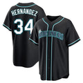 Odoa S.Mariners #34 Felix Hernandez Player Black Fashion Home Limited Stitched Jerseys