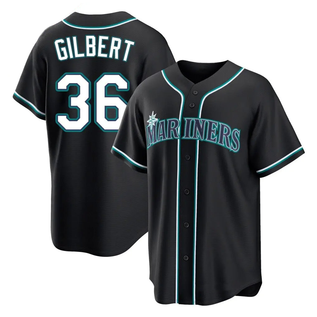 Odoa S.Mariners #36 Logan Gilbert Player Black Fashion Home Limited Stitched Jerseys