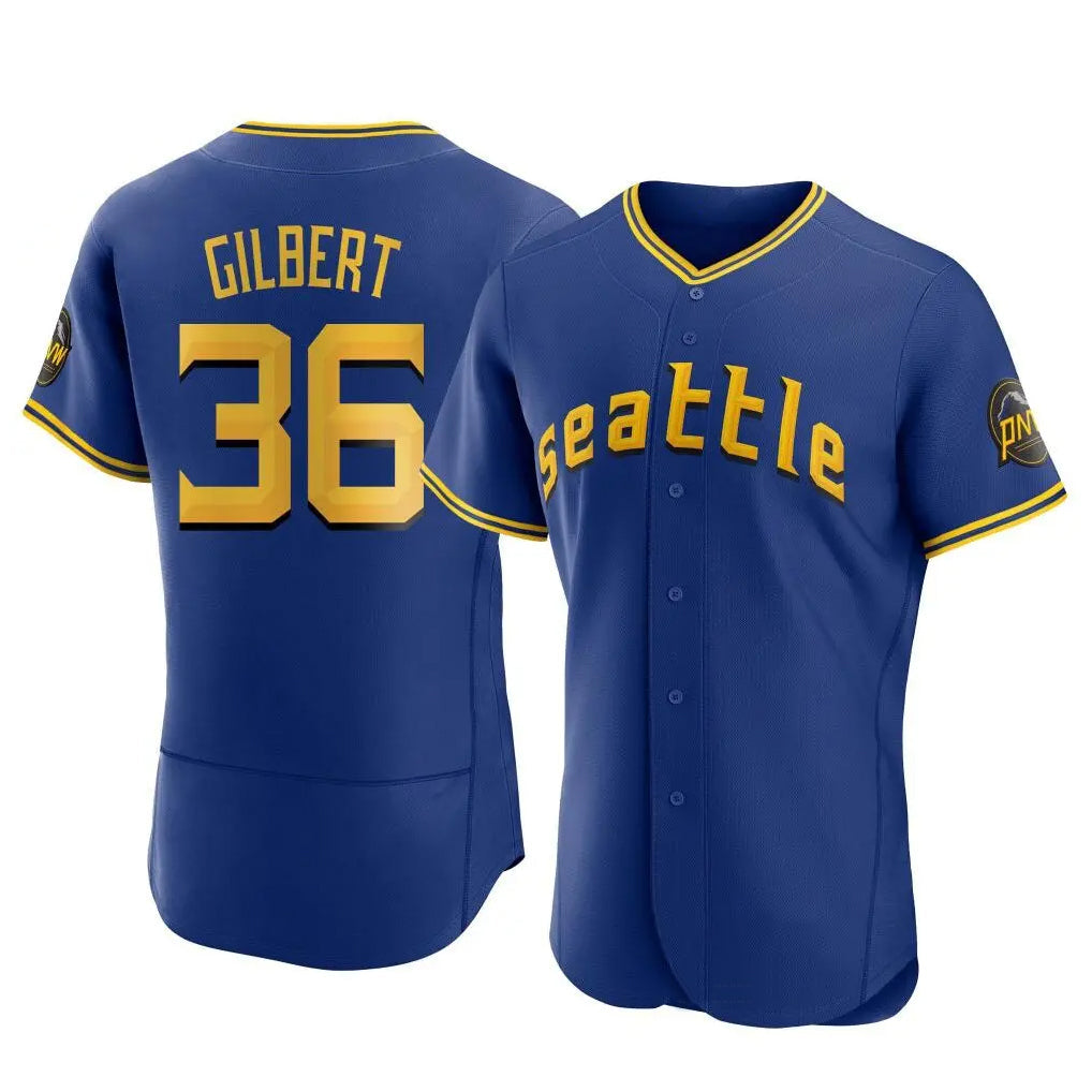 Odoa S.Mariners #36 Logan Gilbert Player Royal City Connect Home Limited Elite Stitched Jerseys