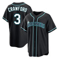Odoa S.Mariners #3 J.P. Crawford Player Black Fashion Home Limited Stitched Jerseys