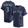 Odoa S.Mariners #3 J.P. Crawford Player Navy Home Limited Stitched Jerseys