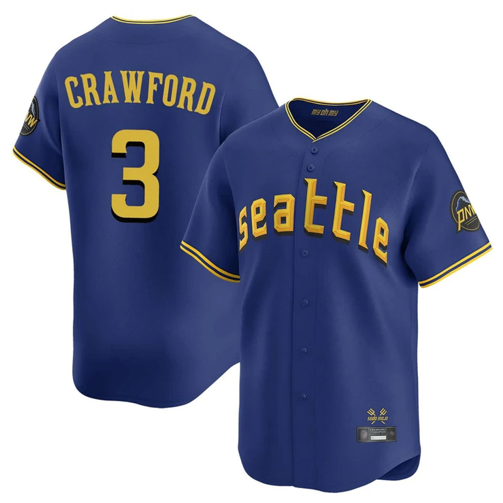 Odoa S.Mariners #3 J.P. Crawford Player Royal City Connect Home Limited Stitched Jerseys