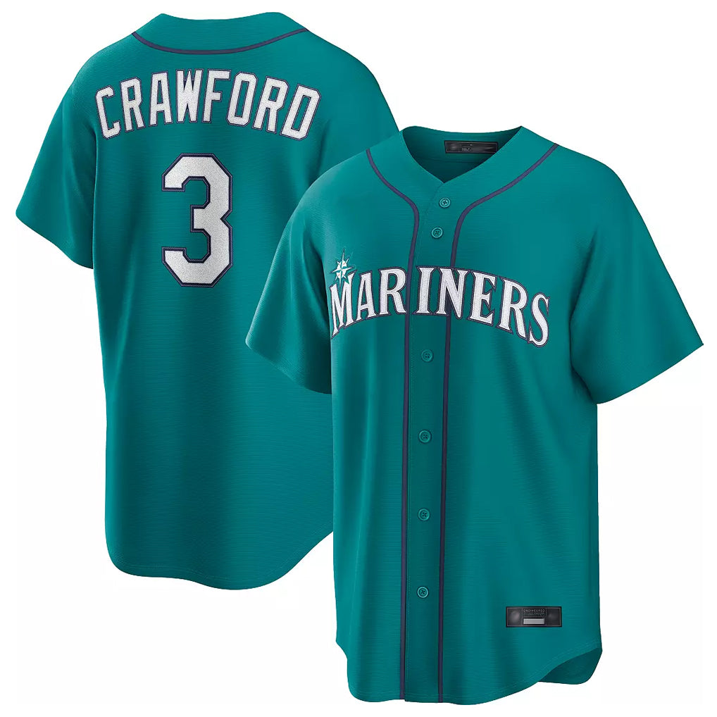 Odoa S.Mariners #3 J.P. Crawford Player Teal Home Game Stitched Jerseys