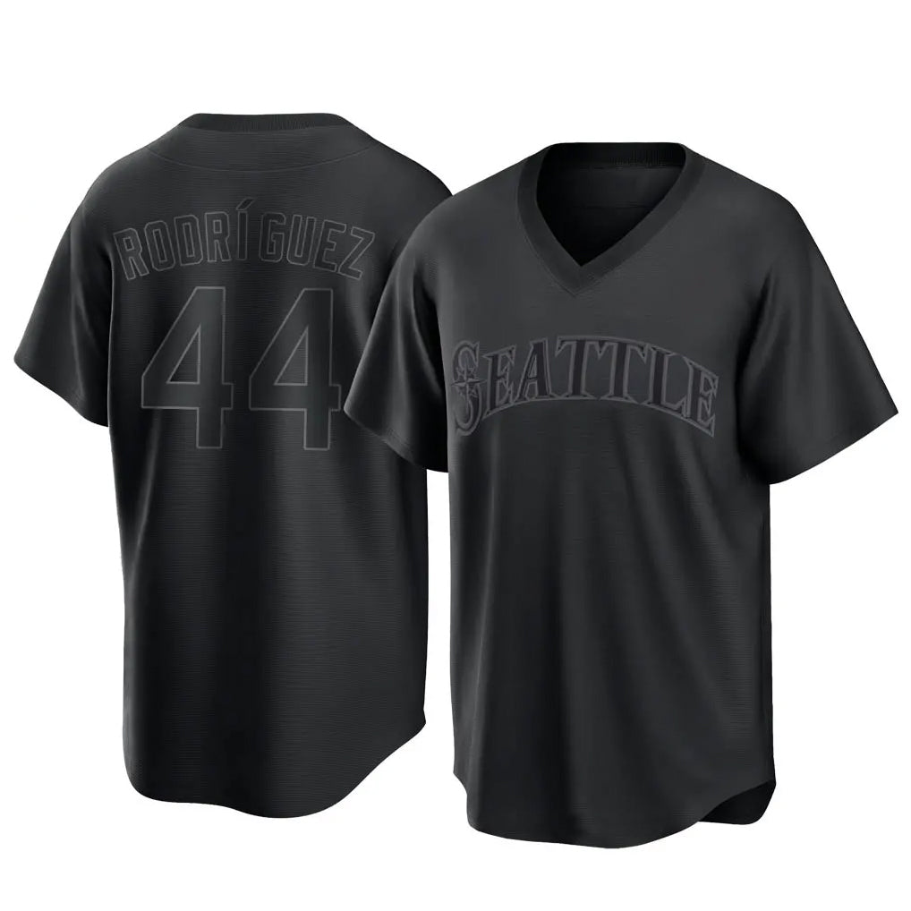 Odoa S.Mariners #44 Julio Rodriguez Player Black Replica Fashion T-shirt Stitched Jerseys