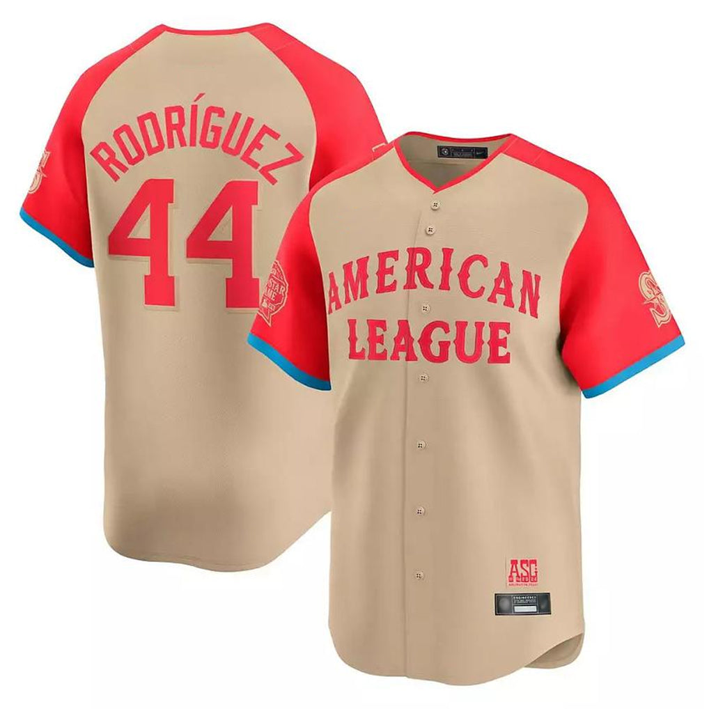 Odoa S.Mariners #44 Julio Rodriguez Player Cream American League All-Star Game Limited Stitched Jerseys