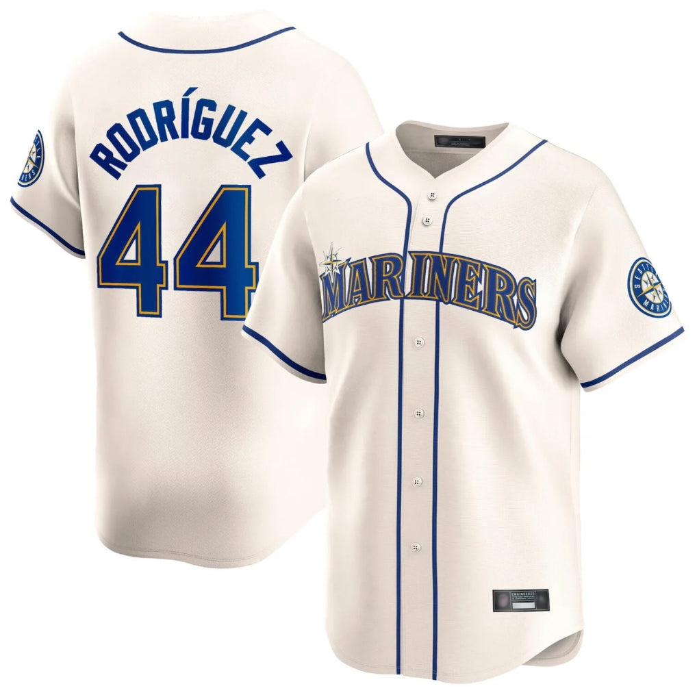 Odoa S.Mariners #44 Julio Rodriguez Player Cream Home Limited Stitched Jerseys