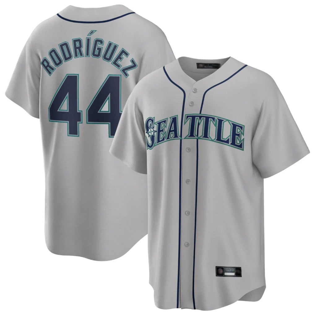 Odoa S.Mariners #44 Julio Rodriguez Player Gray Home Game Stitched Jerseys