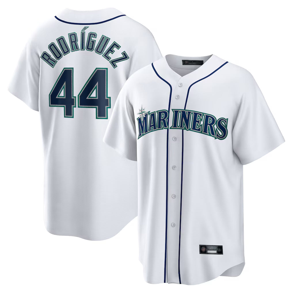 Odoa S.Mariners #44 Julio Rodriguez Player White Home Game Stitched Jerseys