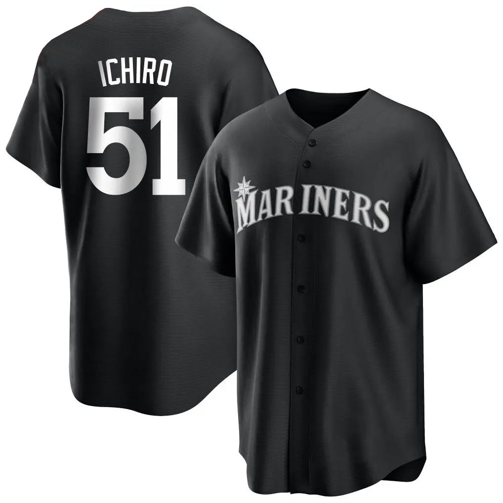 Odoa S.Mariners #51 Ichiro Suzuki Player Black Home Limited Stitched Jerseys