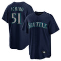 Odoa S.Mariners #51 Ichiro Suzuki Player Navy Home Game Stitched Jerseys