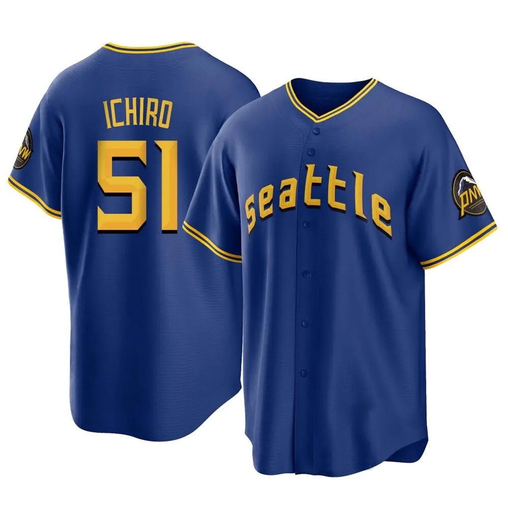 Odoa S.Mariners #51 Ichiro Suzuki Player Royal City Connect Home Game Stitched Jerseys
