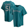 Odoa S.Mariners #51 Ichiro Suzuki Player Teal Home Game Stitched Jerseys