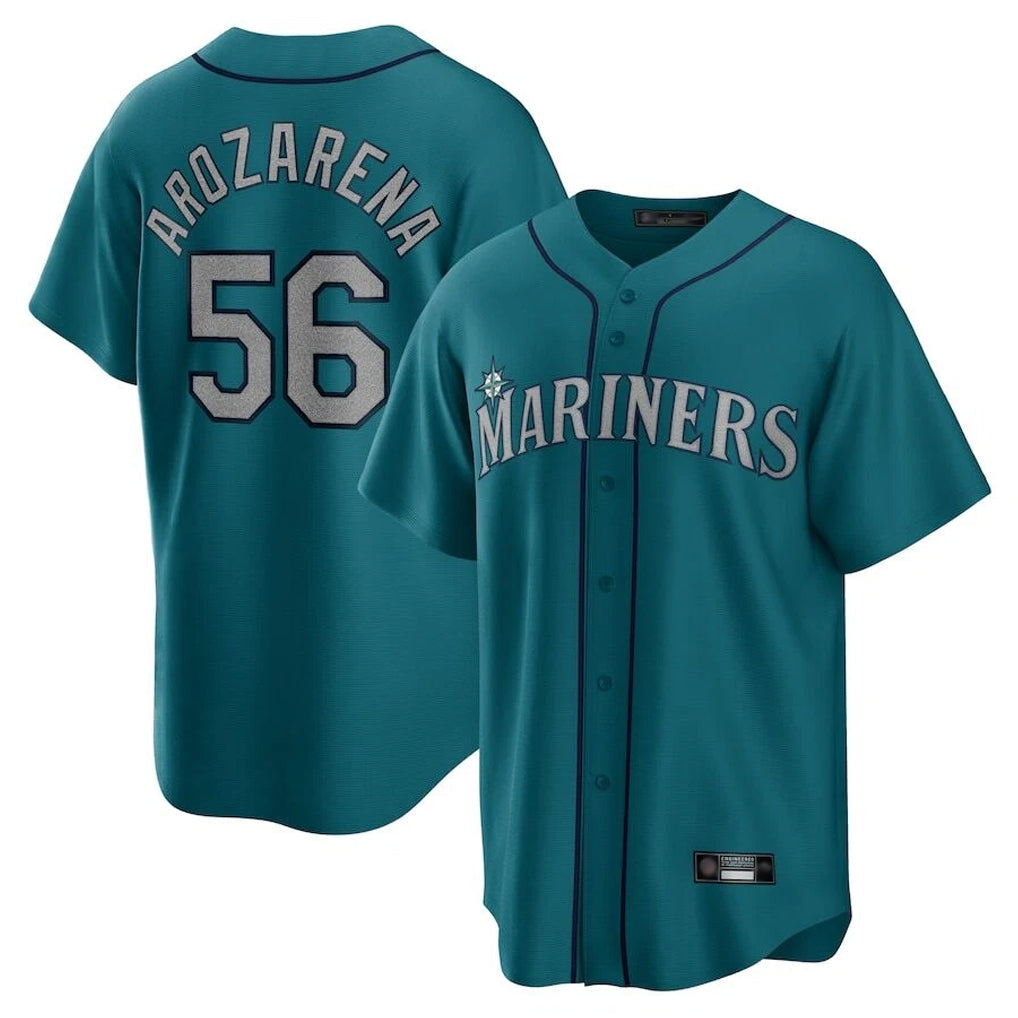 Odoa S.Mariners #56 Randy Arozarena Player Teal Home Game Stitched Jerseys