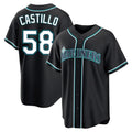 Odoa S.Mariners #58 Luis Castillo Player Black Fashion Home Limited Stitched Jerseys