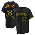 Odoa S.Mariners #58 Luis Castillo Player Black Snake Skin City Home Limited Stitched Jerseys