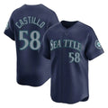 Odoa S.Mariners #58 Luis Castillo Player Navy Home Limited Stitched Jerseys