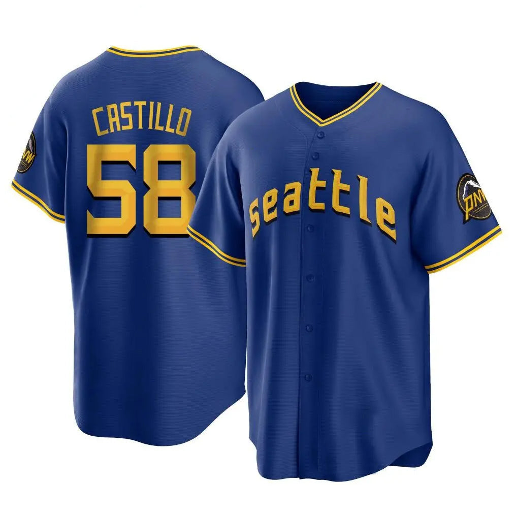 Odoa S.Mariners #58 Luis Castillo Player Royal City Connect Home Game Stitched Jerseys