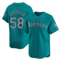 Odoa S.Mariners #58 Luis Castillo Player Teal Home Limited Stitched Jerseys