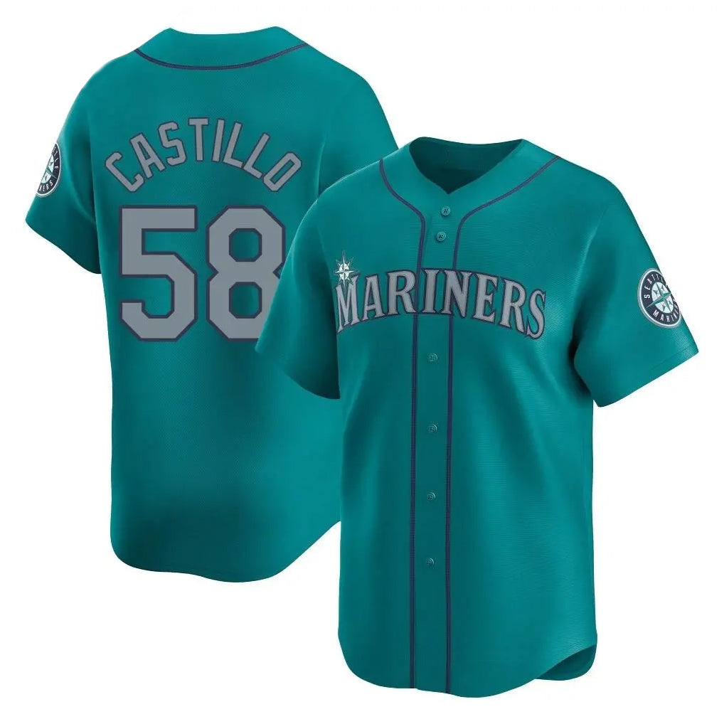 Odoa S.Mariners #58 Luis Castillo Player Teal Home Limited Stitched Jerseys