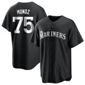 Odoa S.Mariners #75 Andres Munoz Player Black Home Limited Stitched Jerseys