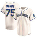 Odoa S.Mariners #75 Andres Munoz Player Cream Home Limited Stitched Jerseys