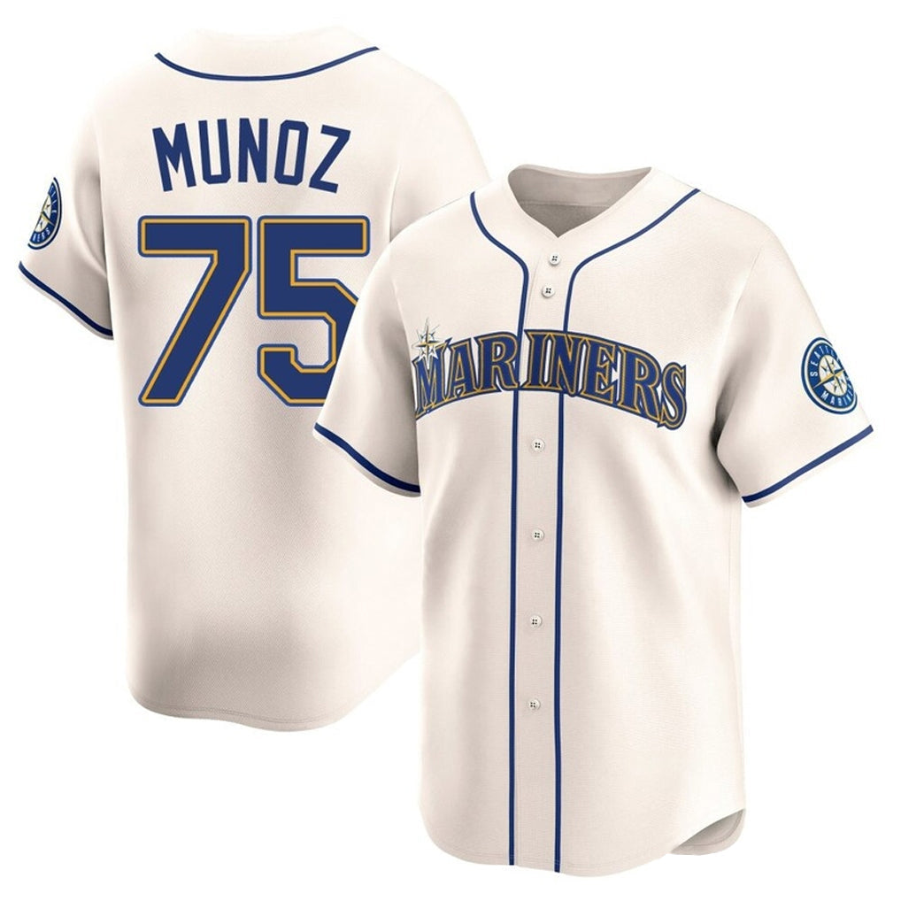 Odoa S.Mariners #75 Andres Munoz Player Cream Home Limited Stitched Jerseys