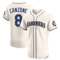 Odoa S.Mariners #8 Dominic Canzone Player Cream Home Limited Elite Stitched Jerseys