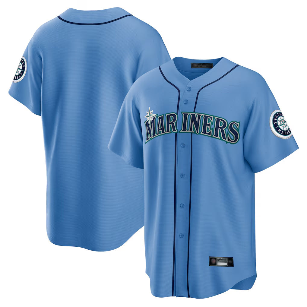 Odoa S.Mariners Blank Player Light Blue Home Limited Stitched Jerseys