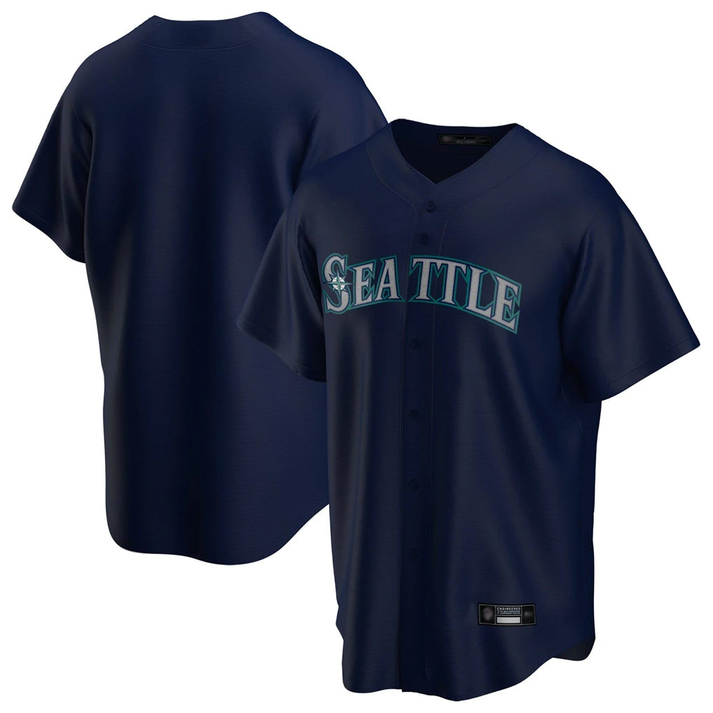 Odoa S.Mariners Blank Player Navy Home Game Stitched Jerseys