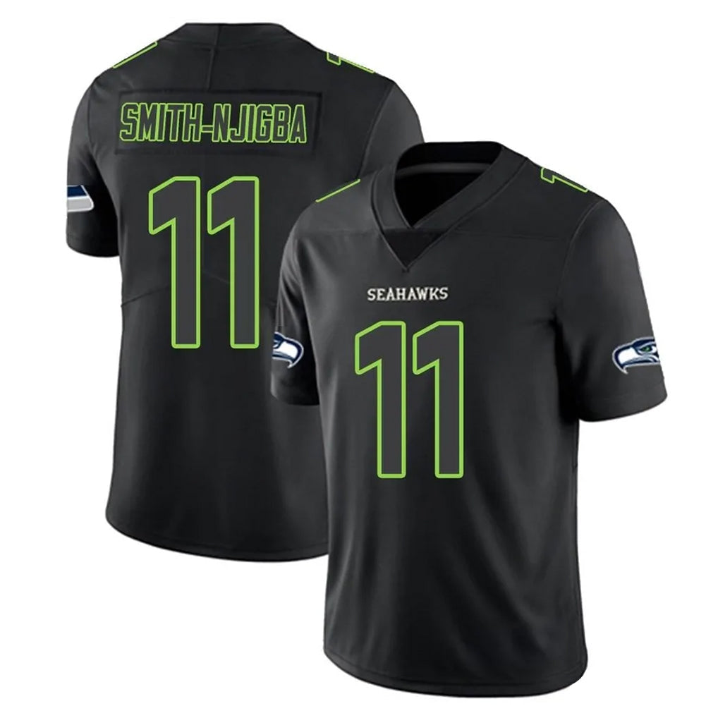 Odoa S.Seahawks #11 Jaxon Smith-Njigba Player Black Impact Limited Home Game Stitched Jerseys