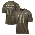 Odoa S.Seahawks #11 Jaxon Smith-Njigba Player Olive Salute to Service Game Stitched Jerseys