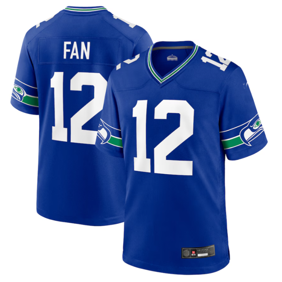 Odoa S.Seahawks #12 12s Royal Throwback Player Game Jersey Stitched American Stitched Jerseys