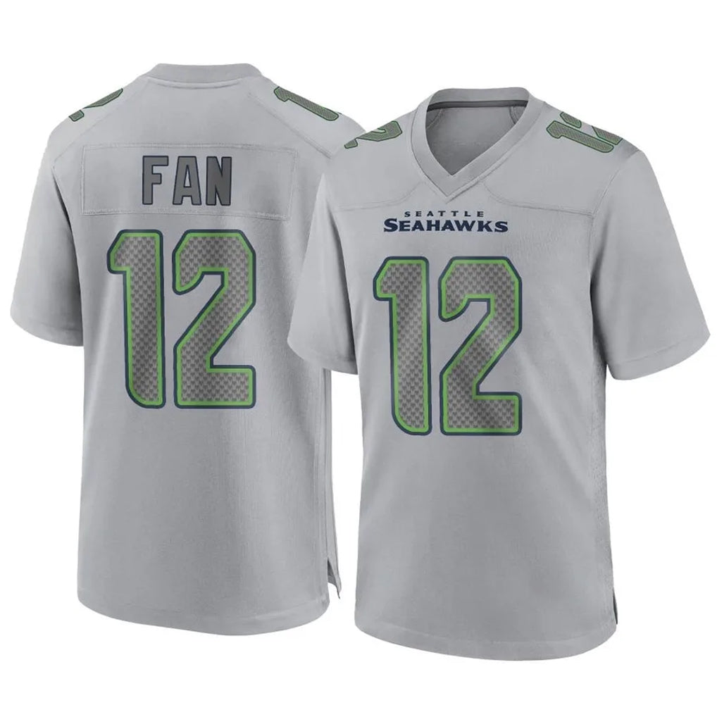 Odoa S.Seahawks #12 12th Fan Player Gray Atmosphere Fashion Home Game Stitched Jerseys