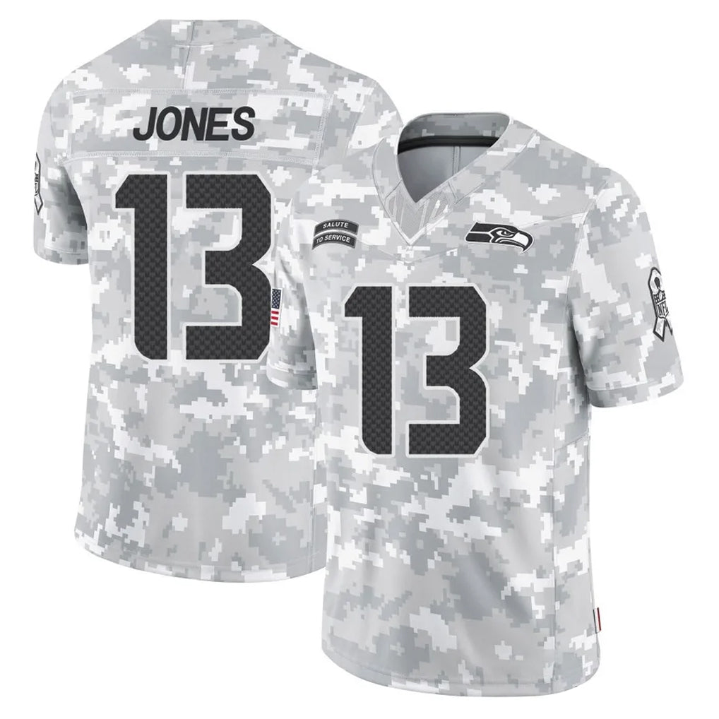 Odoa S.Seahawks #13 Ernest Jones IV Player Arctic Camo Limited Salute To Service Home Game Stitched Jerseys