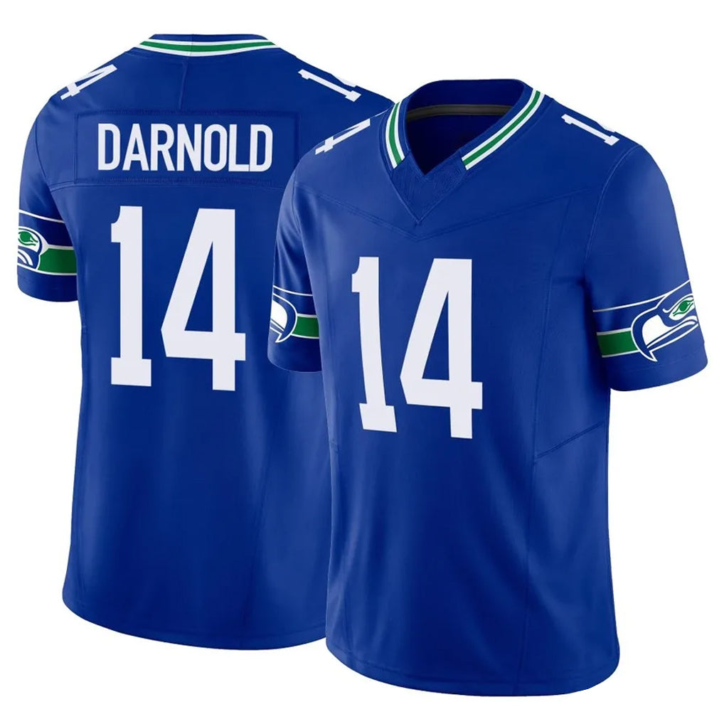 Odoa S.Seahawks #14 Sam Darnold Player Royal Limited Throwback Vapor F.U.S.E. Home Game Stitched Jerseys