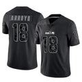 Odoa S.Seahawks #18 Elijah Arroyo Player Black Limited Reflective Home Game Stitched Jerseys