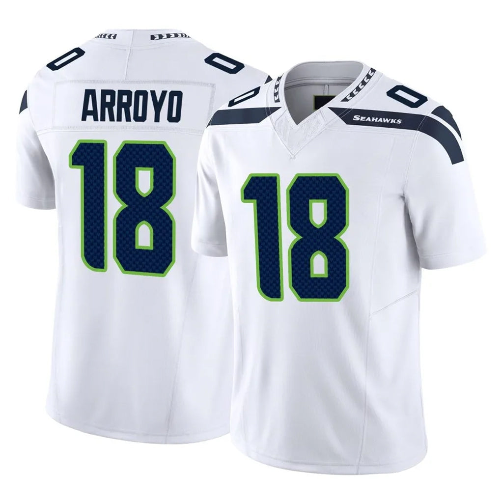Odoa S.Seahawks #18 Elijah Arroyo Player White Limited Vapor F.U.S.E. Home Game Stitched Jerseys