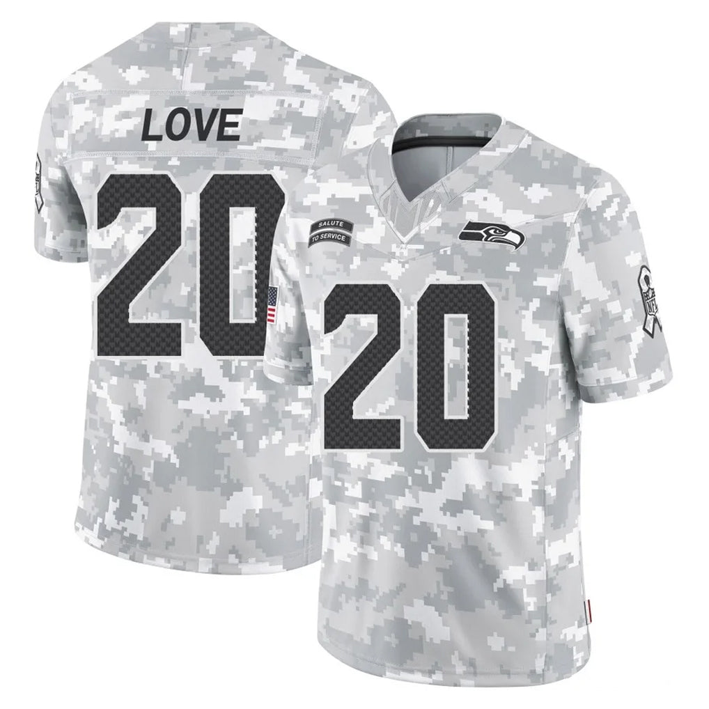 Odoa S.Seahawks #20 Julian Love Player Arctic Camo Limited Salute To Service Home Game Stitched Jerseys