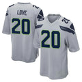 Odoa S.Seahawks #20 Julian Love Player Gray Home Game Stitched Jerseys