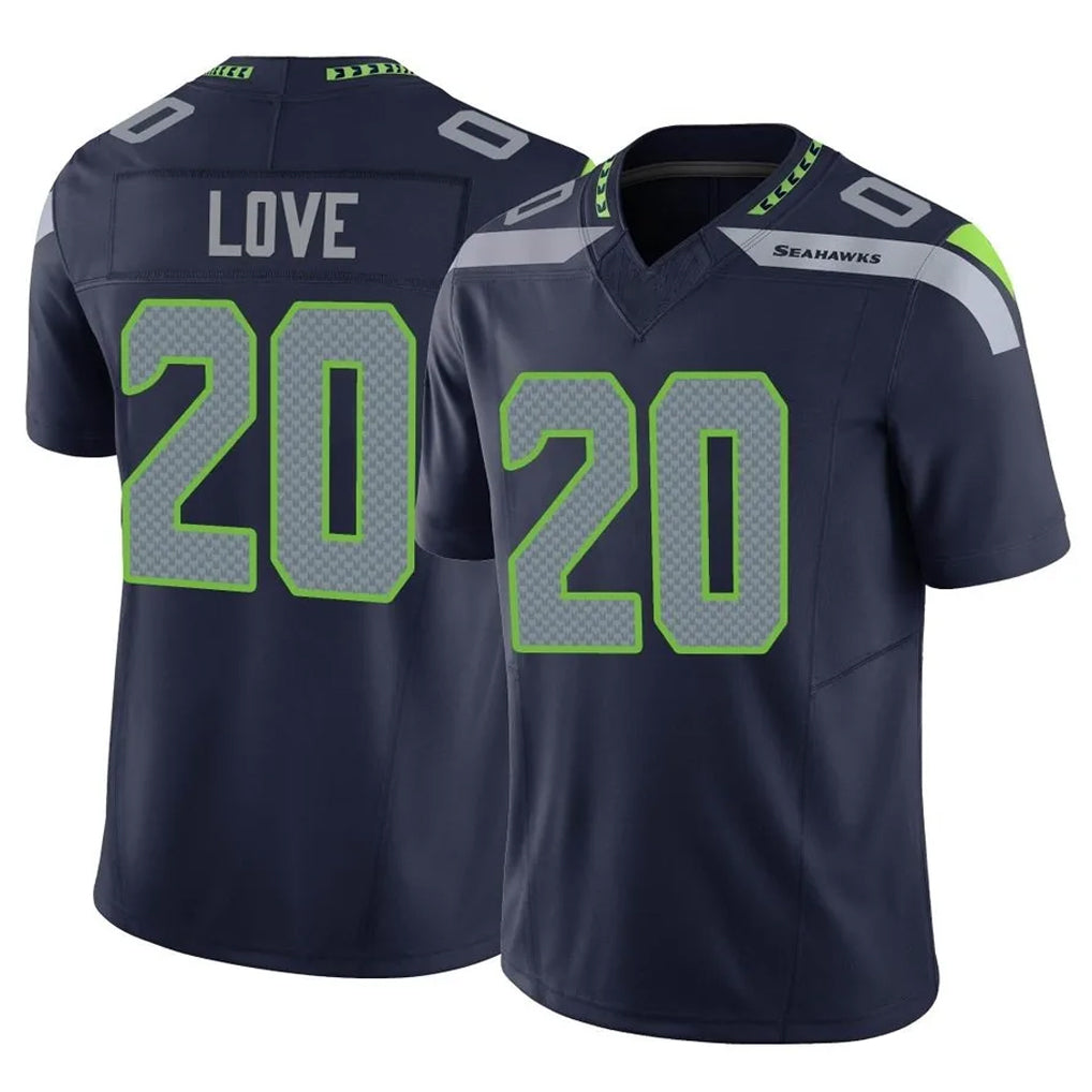 Odoa S.Seahawks #20 Julian Love Player Navy Limited Vapor F.U.S.E. Home Game Stitched Jerseys