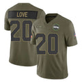 Odoa S.Seahawks #20 Julian Love Player Olive 2025 Salute To Service Limited Home Game Stitched Jerseys