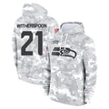 Odoa S.Seahawks #21 Devon Witherspoon Player Arctic Camo Limited Salute to Service Pullover Hoodies Game Stitched Jerseys