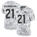 Odoa S.Seahawks #21 Devon Witherspoon Player Arctic Camo Salute to Service Limited Stitched Jerseys