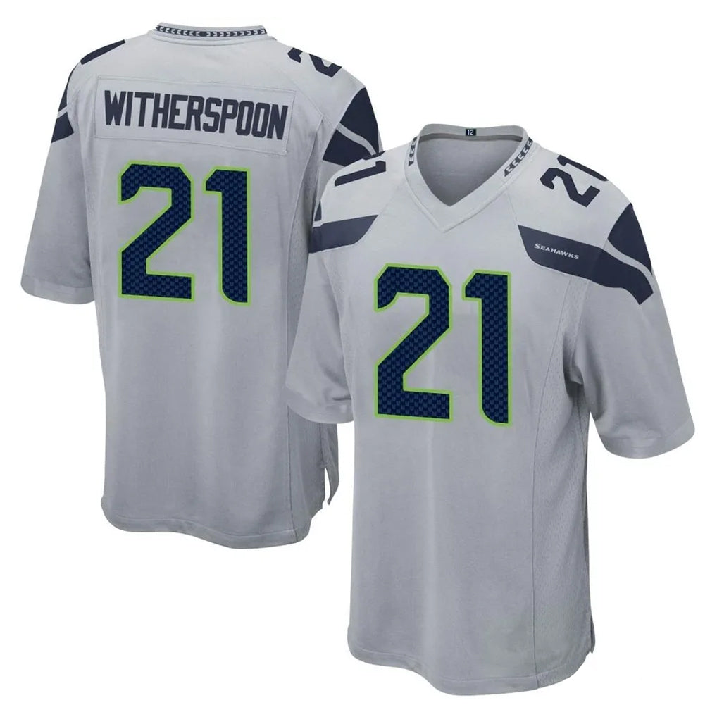 Odoa S.Seahawks #21 Devon Witherspoon Player Gray Home Game Stitched Jerseys