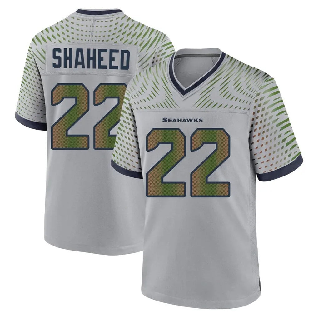 Odoa S.Seahawks #22 Rashid Shaheed Player Grey 2025 Rivalries Collection Home Game Stitched Jerseys